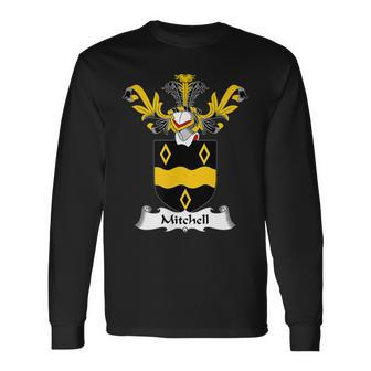 Mitchell Coat Of Arms Crest Men Women Long Sleeve T-Shirt T-shirt Graphic Print - Thegiftio UK
