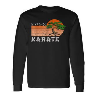 Miyagi-Do Karate Vintage Karate Bonsai Tree Long Sleeve T-Shirt - Seseable
