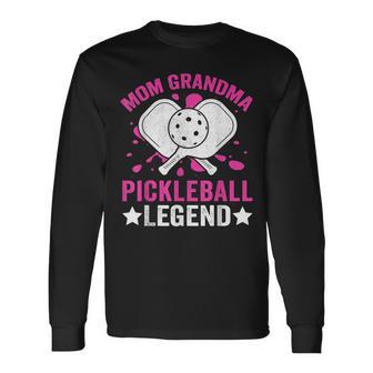 Mom Grandma Pickleball Legende Langarmshirts für Frauen - Seseable