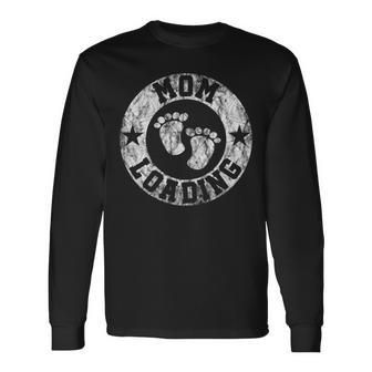 Mom Loading Expectant Mother T Long Sleeve T-Shirt | Mazezy