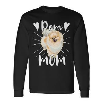 Mom Mother Mother Day Pomeranian Long Sleeve T-Shirt | Mazezy