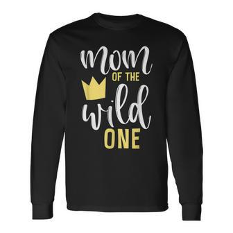 Mom Of The Wild One 1St Birthday First Thing Mommy Long Sleeve T-Shirt - Seseable
