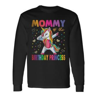 Mommy Of The Birthday Princess Mother Girl Unicorn Birthday Long Sleeve T-Shirt T-Shirt | Mazezy