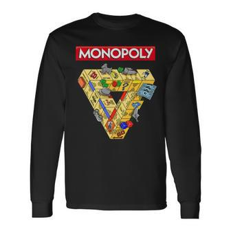 Monopoly Man Throwing Money Long Sleeve T-Shirt T-Shirt | Mazezy