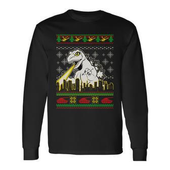 Monster Ugly Christmas Sweater Long Sleeve T-Shirt - Monsterry UK