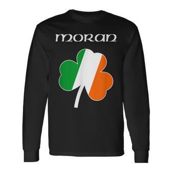 Moran Reunion Irish Name Ireland Shamrock Long Sleeve T-Shirt - Seseable