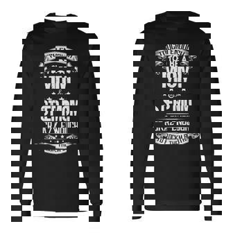 Mother Grandma Of Tough Enough To Be A Momstep Mom Crazy Enough To Rock Them Both 477 Mom Grandmother Long Sleeve T-Shirt - Monsterry