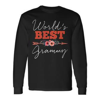 Mother Grandma Worlds Best Grammy Grandmother 41 Mom Grandmother Long Sleeve T-Shirt - Monsterry UK