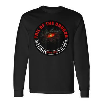Motorcycle Highway 129 Tail The Dragon Deals Gap 318 Curves Long Sleeve T-Shirt T-Shirt | Mazezy