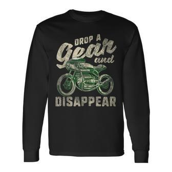 Motorcycle Riding Lovers Retro Biker Vintage Cycle Mechanic Long Sleeve T-Shirt | Mazezy CA