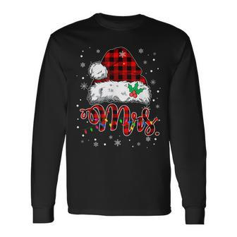 Mr And Mrs Claus Christmas Couples Matching Pajamas Men Women Long Sleeve T-shirt Graphic Print Unisex - Seseable