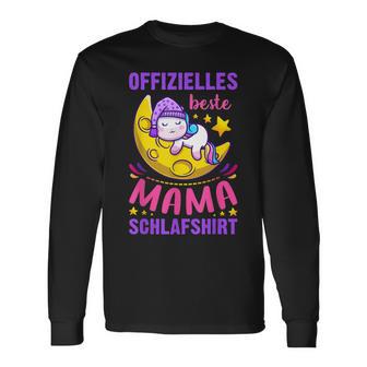 Muttertag Offizielles Beste Mama Schlaf Für Mutter Langarmshirts - Seseable