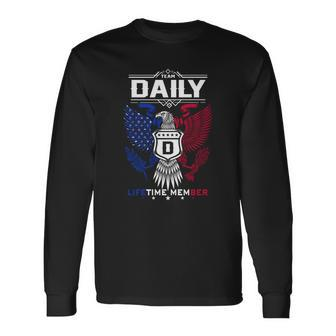 Daily Name Daily Eagle Lifetime Member G Long Sleeve T-Shirt - Seseable