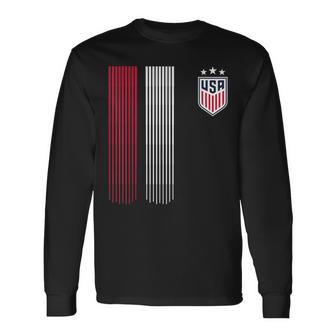 National America Flag Usa American Football Fan Soccer Team V4 Long Sleeve T-Shirt - Thegiftio UK