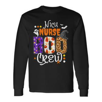 Nicu Nurse Boo Crew Halloween Nicu Nurse Party Costume Men Women Long Sleeve T-Shirt T-shirt Graphic Print - Thegiftio UK
