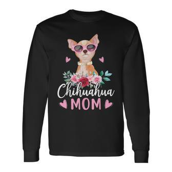 Niedliche Chihuahua Mama Sonnenbrille Für Chihuahua-Besitzer Langarmshirts - Seseable