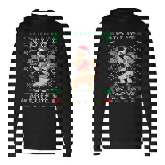 No Lift No Ugly Christmas Sweater Miss Santa Gym Booty Men Women Long Sleeve T-Shirt T-shirt Graphic Print - Thegiftio