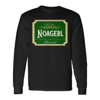 Noagerl Bierrest Noagal Fake Bier Brauerei Dialekt Spruch Langarmshirts - Seseable