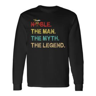 Noble The Man Shriner The Myth The Legend Freemason Shriners Long Sleeve T-Shirt - Seseable