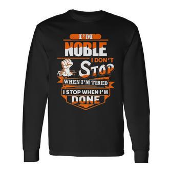 Noble Name Im Noble Long Sleeve T-Shirt - Seseable