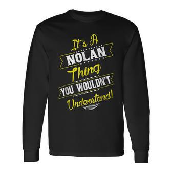 Nolan Thing Name Reunion Surname Tree Long Sleeve T-Shirt - Seseable