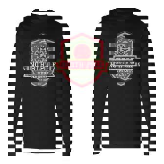 North Pole University Vintage Reindeer Snowflakes Christmas Men Women Long Sleeve T-Shirt T-shirt Graphic Print - Thegiftio