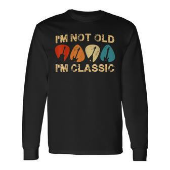 Im Not Old Im Classic Vintage Guitar For Dad Grandpa Long Sleeve T-Shirt - Seseable