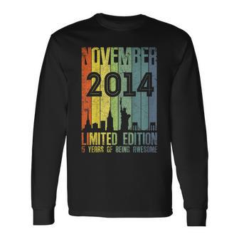 November 2014 Shirt 5 Year Old Shirt 2014 Birthday Long Sleeve T-Shirt T-Shirt | Mazezy