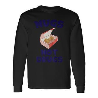 Nugs Not Drugs Delicious Chicken Nugget Bucket V2 Long Sleeve T-Shirt - Seseable