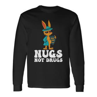 Nugs Not Drugs Delicious Chicken Nugget Bucket V4 Long Sleeve T-Shirt - Seseable