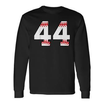 Number 44 Forty Four Baseball Lucky Favorite Jersey Number Men Women Long Sleeve T-shirt Graphic Print Unisex - Seseable