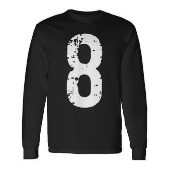 Number 8 Lucky Number Eight Long Sleeve T-Shirt - Seseable