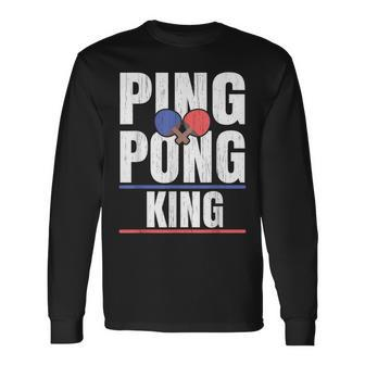 Office Ping Pong Champion T For Table Tennis Wizards Men Women Long Sleeve T-shirt Graphic Print Unisex - Seseable