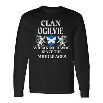 Ogilvie Scottish Family Clan Scotland Name Men Women Long Sleeve T-shirt Graphic Print Unisex - Seseable