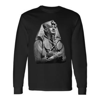 Old Egypt Ancient Egyptian Pharaoh Xmas Bday Halloween Long Sleeve T-Shirt - Seseable