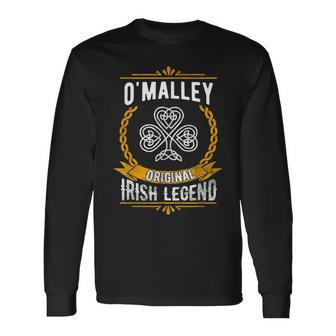 Omalley Irish Surname Vintage Celtic Legend Long Sleeve T-Shirt - Seseable