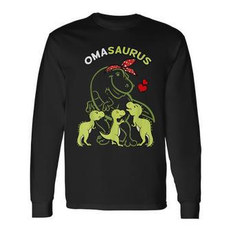 Omasaurus Oma Tyrannosaurus Dinosaurier Muttertag Langarmshirts - Seseable