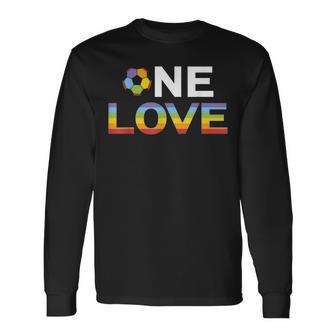 One Love Footbal Lgbt Human Rights Support Usa Men Women Long Sleeve T-shirt Graphic Print Unisex - Seseable