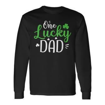 One Lucky Dad St Patricks Day dy V2 Long Sleeve T-Shirt - Thegiftio UK