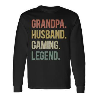 Opa Ehemann Gaming Legende Vintage Opa Gamer Retro Langarmshirts - Seseable