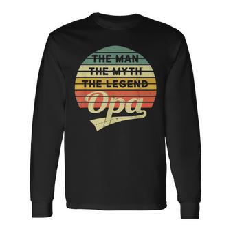 Opa Vintage Langarmshirts: Der Mann, Mythos, Legende Retro Spruch - Seseable