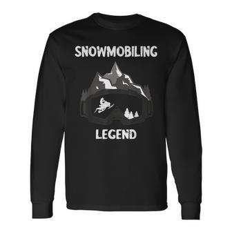 Optimized Schneemobil-Legende Langarmshirts, Winterrennen für Schneemobilfahrer - Seseable