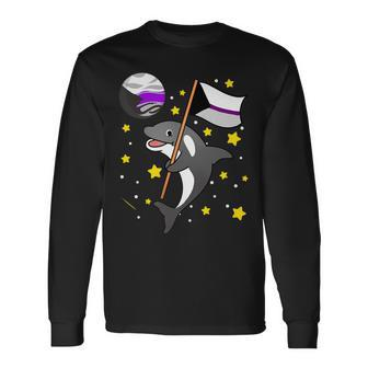Orca In Space Demisexual Pride Long Sleeve T-Shirt | Mazezy