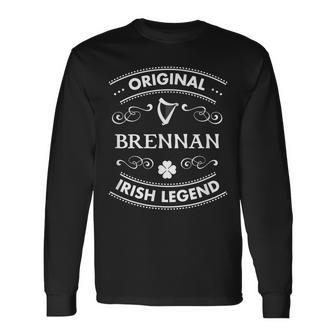Original Irish Legend Brennan Irish Name Long Sleeve T-Shirt - Seseable