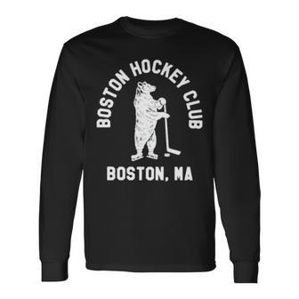 Oston Hockey Club Boston Ma Long Sleeve T-Shirt | Mazezy