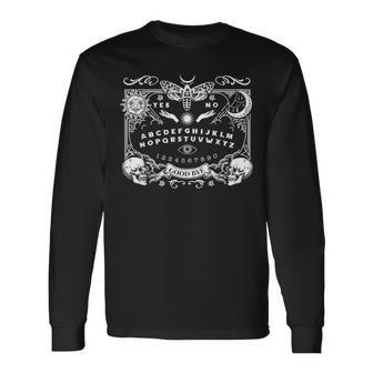 Ouija Spirit Board Gothic Witchcraft Occult Halloween Rib Men Women Long Sleeve T-Shirt T-shirt Graphic Print - Thegiftio UK