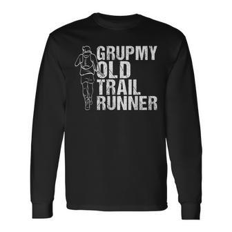Outdoor Sports Grumpy Old Trail Runner Trail Running Long Sleeve T-Shirt - Thegiftio UK