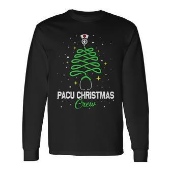 Pacu Christmas Crew Cute Christmas Tree Xmas Lights Nurse Men Women Long Sleeve T-shirt Graphic Print Unisex - Seseable