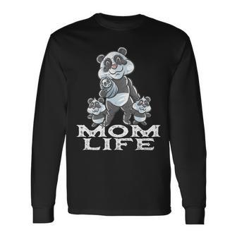 Panda-Bär Mom Life Beste Mama Mutter Muttertag Pandas Langarmshirts - Seseable