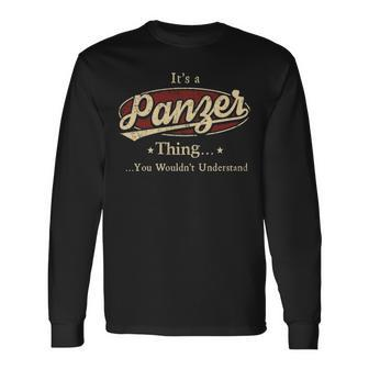 Panzer Personalized Name Name Print S With Name Panzer Long Sleeve T-Shirt - Seseable